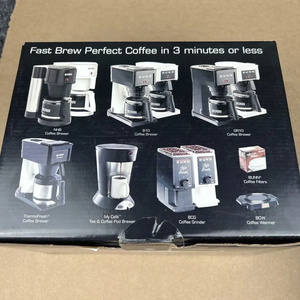 BUNN 10 Cup 50 oz Coffee Decanter Replacement Carafe with Lid Model NCD-B Black.
